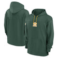 Perkns Custom GB.Packers Green Sideline Pullover Hoodie Stitched Jerseys