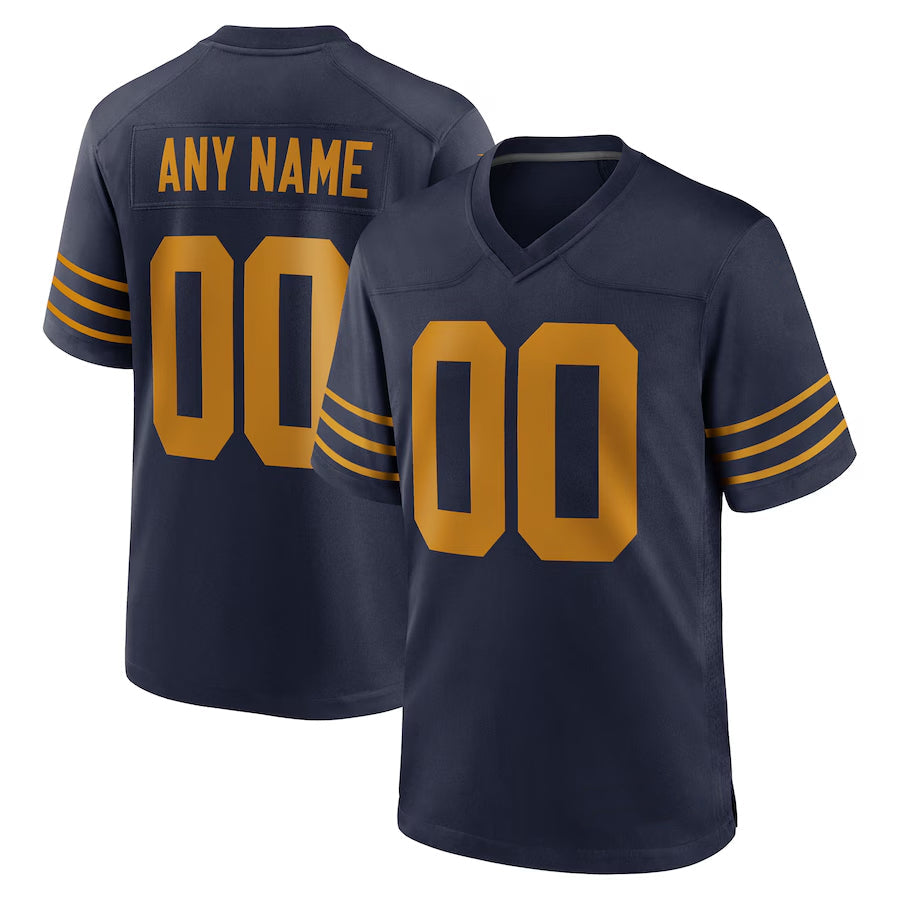 Perkns Custom GB.Packers Navy The 1923 Classic Game Stitched Jerseys
