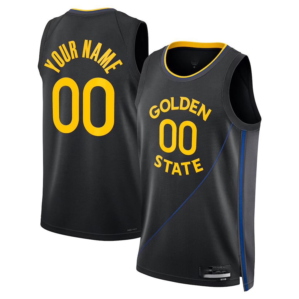Perkns Custom G.State Warriors Black 2024-25 Swingman Jerseys - Statement Edition