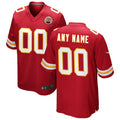 Perkns Custom KC.Chiefs Red Replica Game Stitched Jerseys