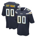 Perkns Custom LA.Chargers Navy Game Stitched Jerseys