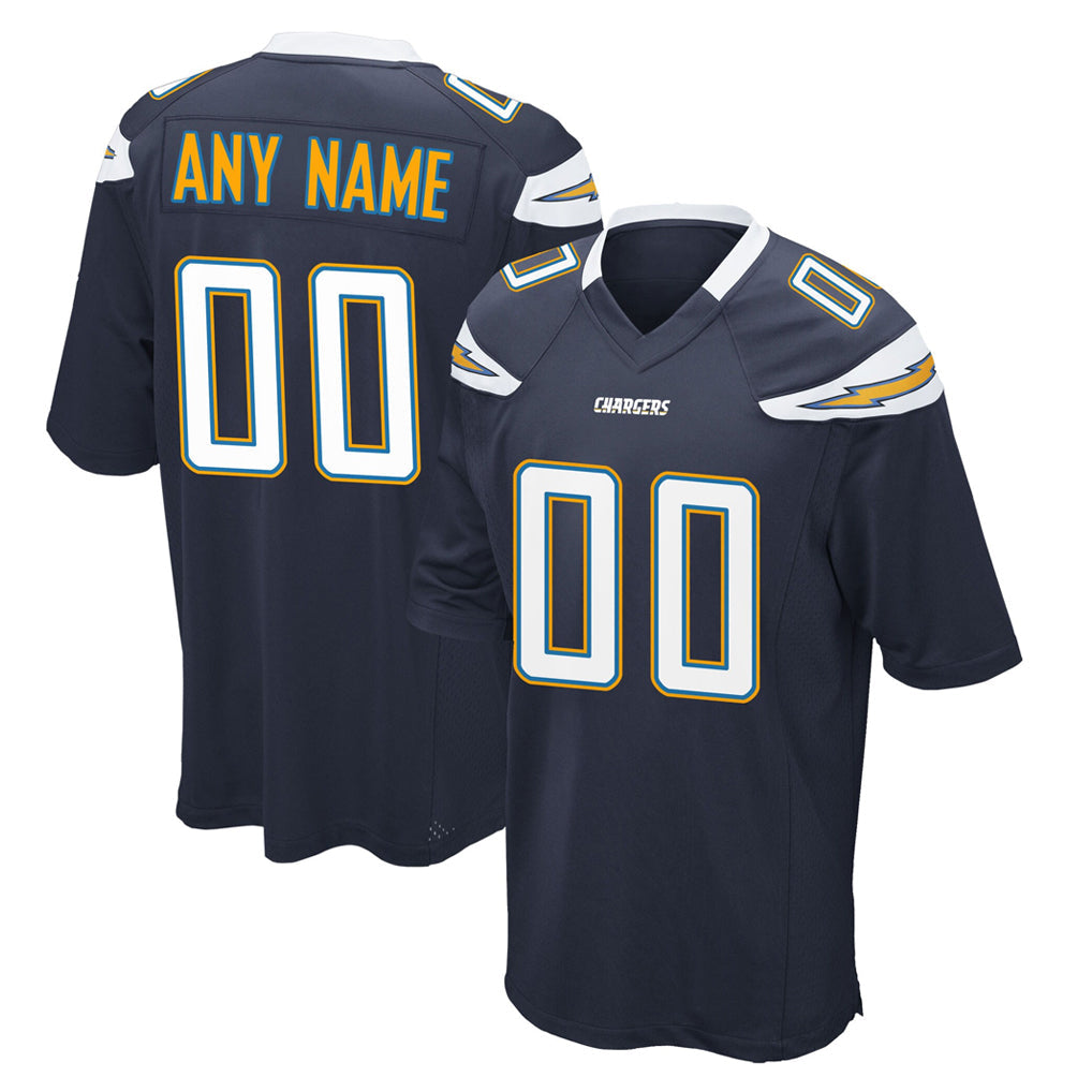 Perkns Custom LA.Chargers Navy Game Stitched Jerseys