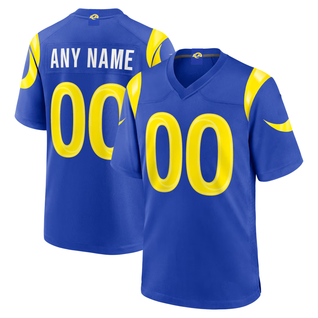 Perkns Custom LA.Rams Royal Game Stitched Jerseys