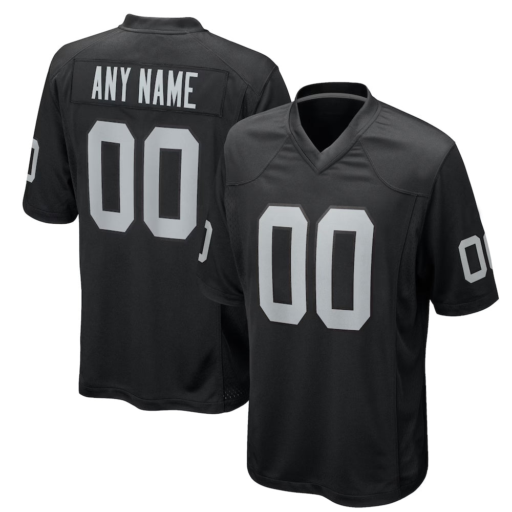 Perkns Custom LV.Raiders Black Home Game Stitched Jerseys
