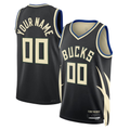 Perkns Custom M.Bucks Black 2022-23 Swingman Jerseys - Statement Edition