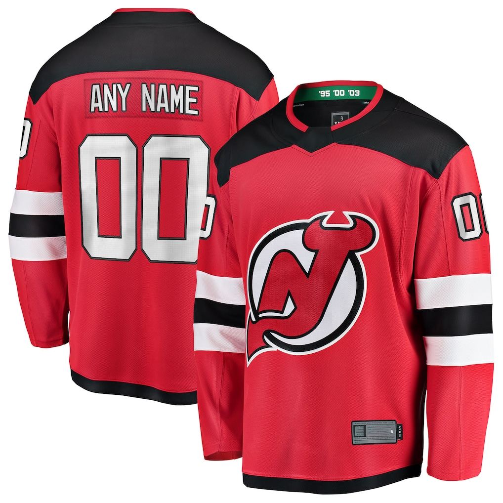 Perkns Custom N.Jersey Devils Red Home Breakaway Jerseys