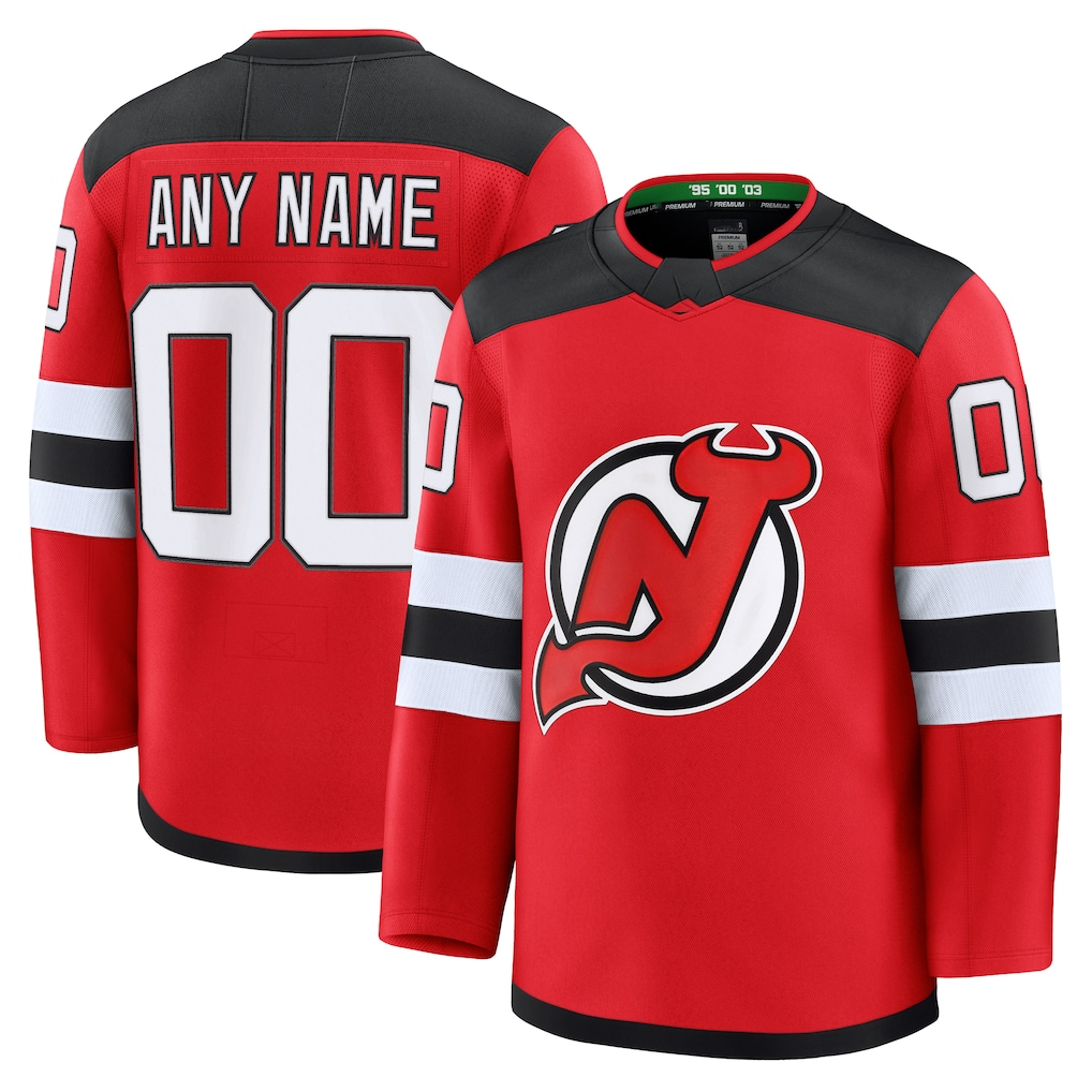 Perkns Custom N.Jersey Devils Red Home Premium Jerseys