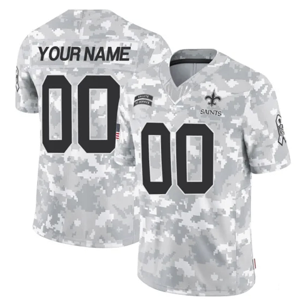 Perkns Custom NO.Saints Arctic Camo Salute To Service Limited Game Any Name & Numbers Stitched Jerseys