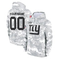 Perkns Custom NY.Giants Arctic Camo Salute to Service Pullover Hoodies Limited Game Any Name & Numbers Stitched Jerseys
