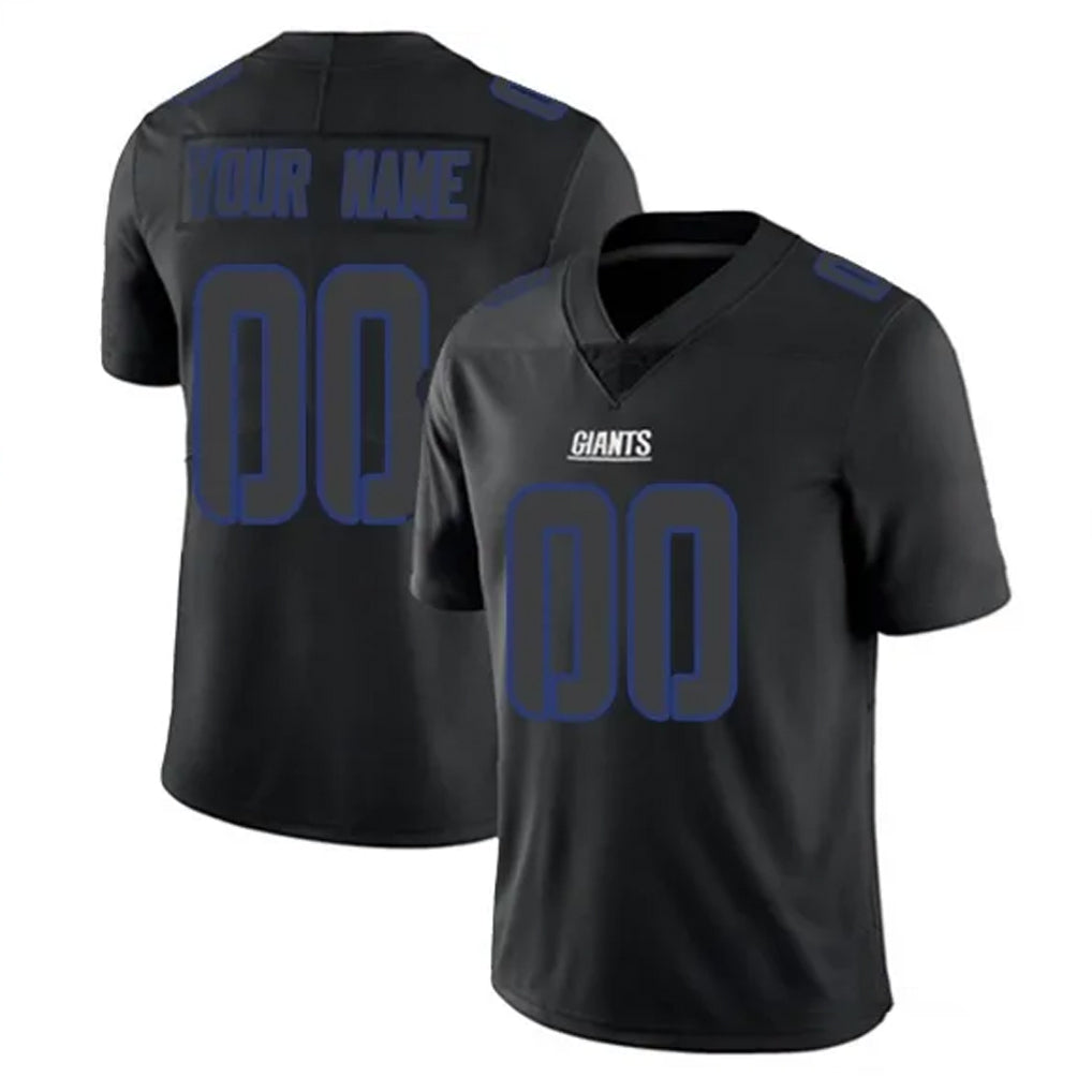 Perkns Custom NY.Giants Black Impact Limited Home Game Any Name & Numbers Stitched Jerseys