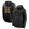 Perkns Custom NY.Giants Black Salute to Service Hoodies Limited Game Any Name & Numbers Stitched Jerseys