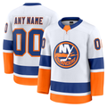 Perkns Custom NY.Islanders White Away Premium Jerseys