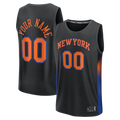 Perkns Custom NY.Knicks  Black Fast Break Jerseys - Icon Edition