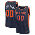 Perkns Custom NY.Knicks  Navy Fast Break Jerseys - Statement Edition