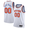Perkns Custom NY.Knicks White Swingman Jerseys - Association Edition
