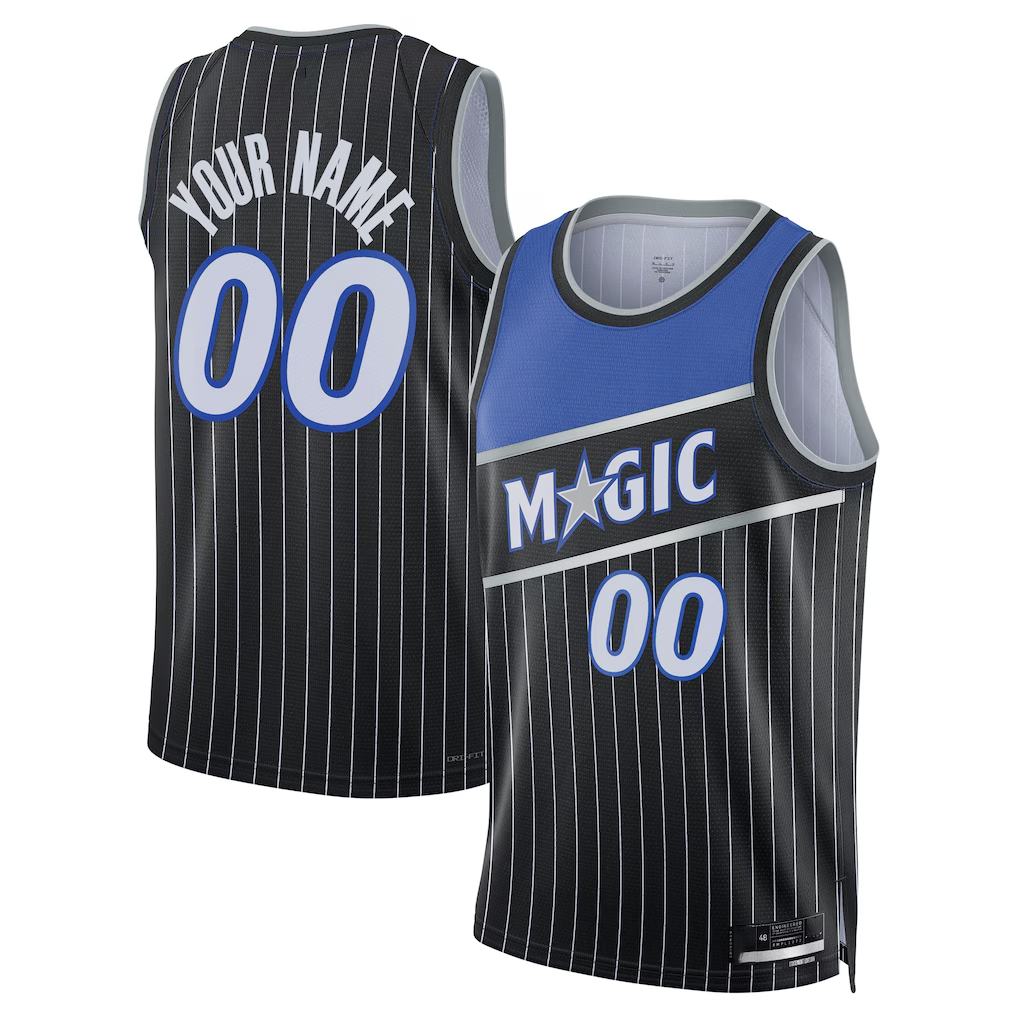 Perkns Custom O.Magic Black Swingman Jerseys - Statement Edition