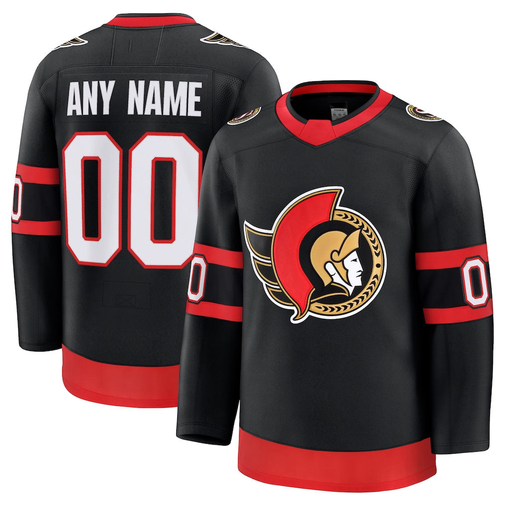 Perkns Custom O.Senators Black Home Premium Jerseys