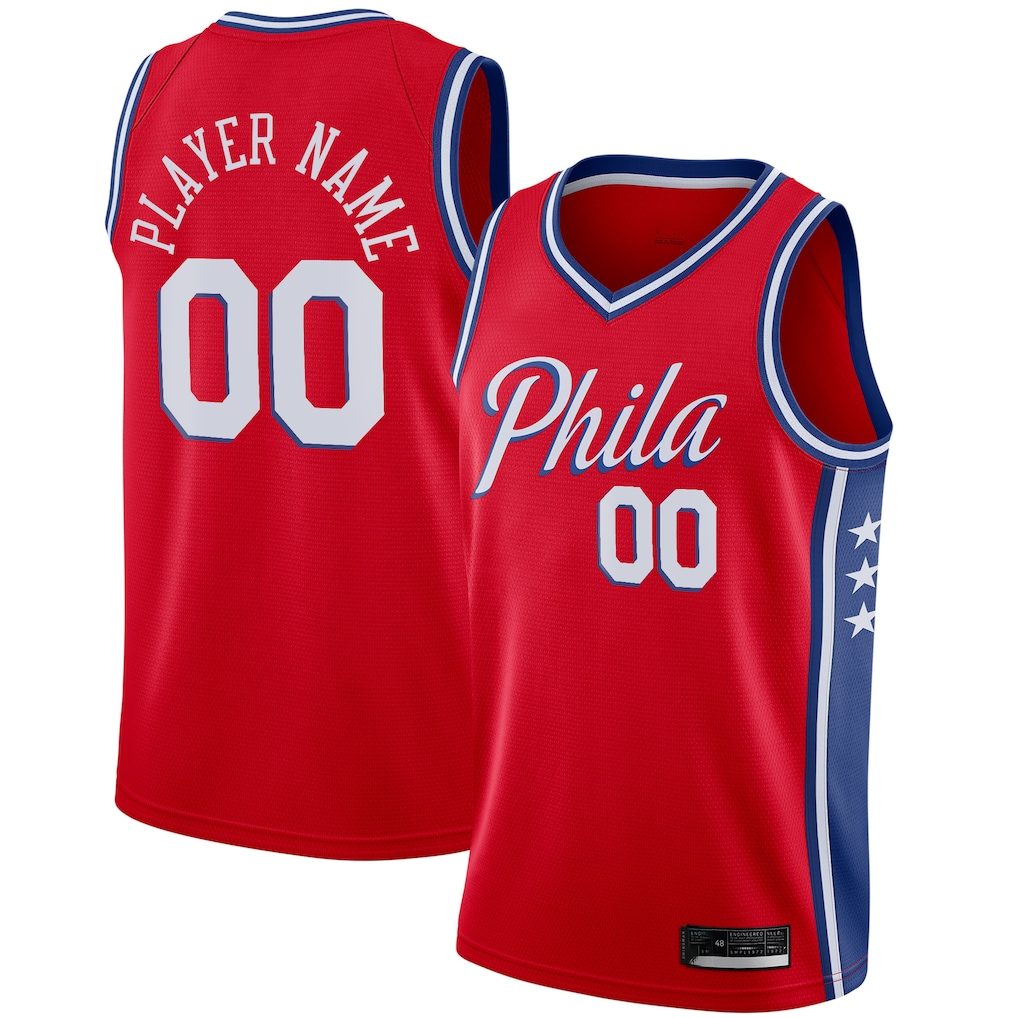 Perkns Custom P.76ers Red Swingman Jerseys - Statement Edition