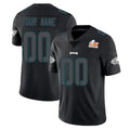 Perkns Custom P.Eagles Limited Black Impact Super Bowl LIX Home Game Any Name & Numbers Stitched Jerseys
