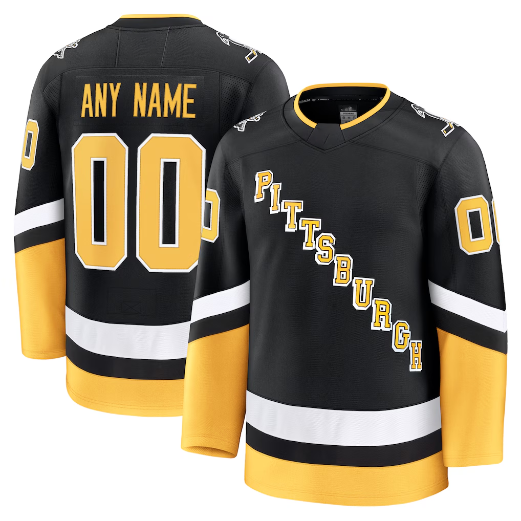 Perkns Custom P.Penguins Black Alternate Premium Jerseys