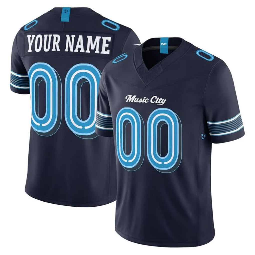 Perkns Custom T.Titans Navy 2026 Rivalries Collection Limited Home Game Any Name & Numbers Stitched Jerseys