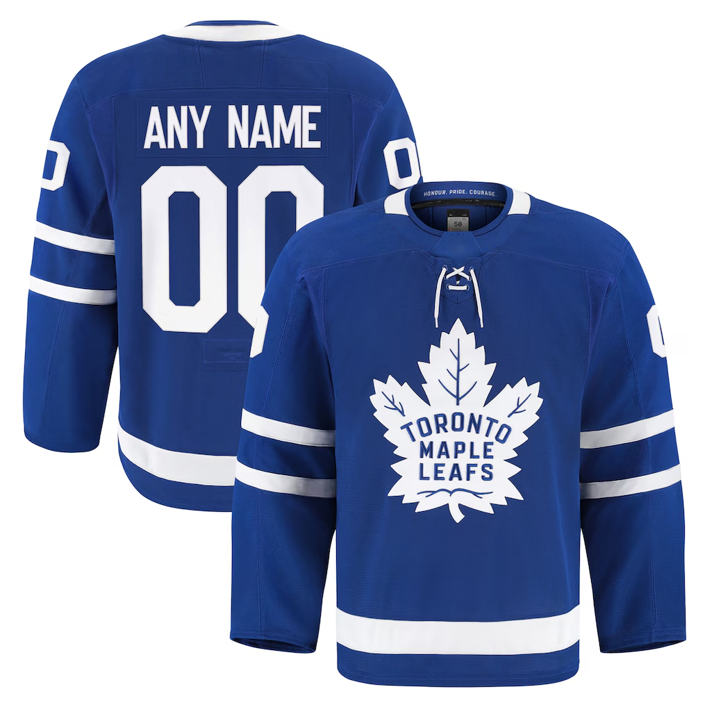 Perkns Custom T.Maple Leafs Blue Home Authentic Pro Jerseys