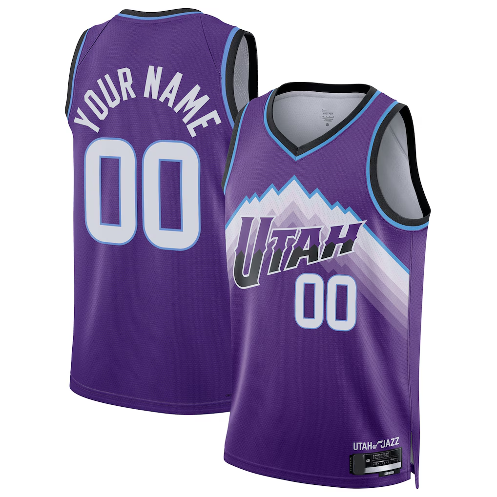 Perkns Custom U.Jazz Purple Swingman Jerseys - Icon Edition