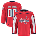Perkns Custom W.Capitals Red Home Authentic Pro Jerseys