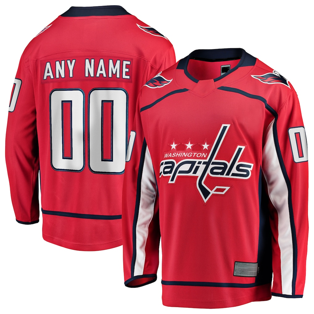 Perkns Custom W.Capitals Red Home Breakaway Jerseys