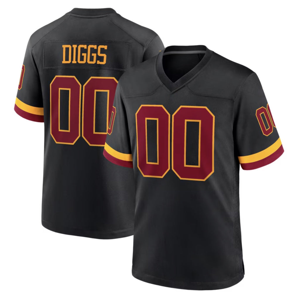 Perkns Custom W.Commanders Black Limited Home Game Any Name & Numbers Stitched Jerseys