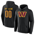 Perkns Custom W.Commanders Gray LOGO Performance Pullover Hoodies Game Any Name & Numbers Stitched Jerseys