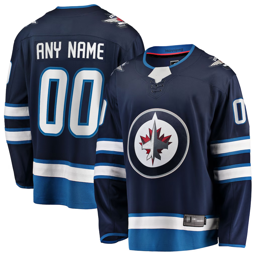 Perkns Custom W.Jets Blue Home Breakaway Jerseys