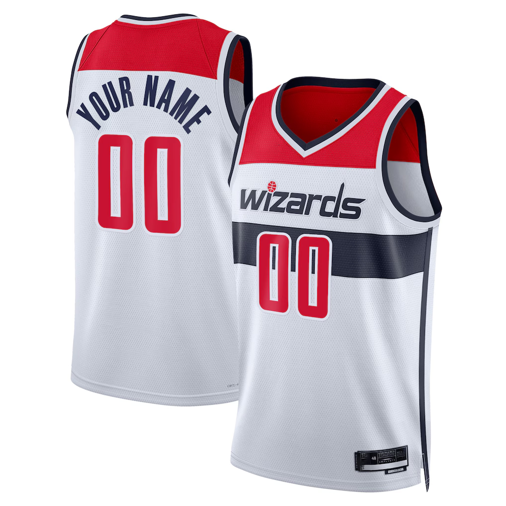 Perkns Custom W.Wizards White Swingman Jerseys - Association Edition