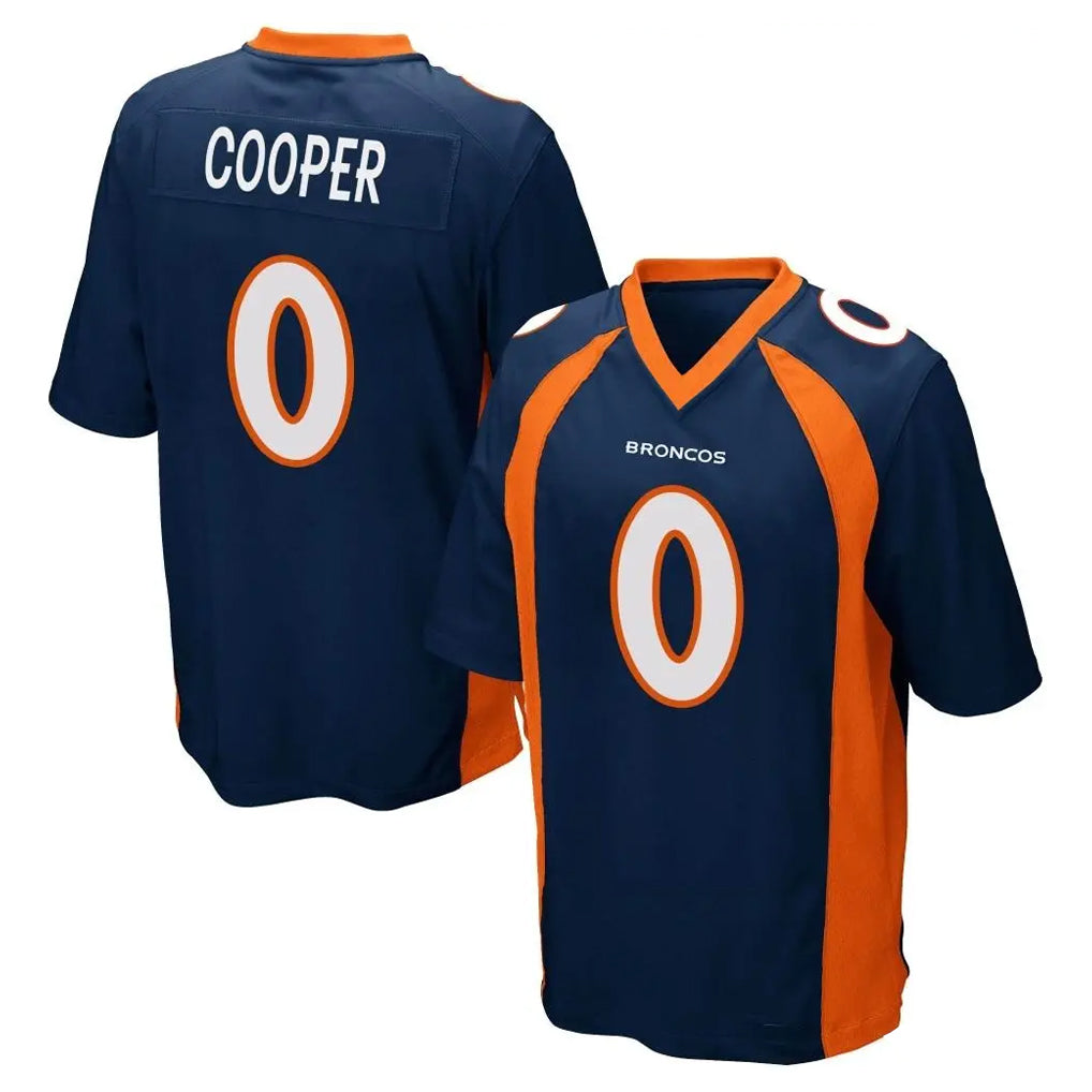 Perkns D.Broncos #0 Jonathon Cooper Player Navy Game Stitched Jerseys