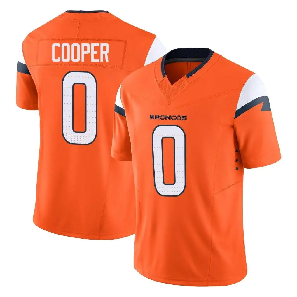 Perkns D.Broncos #0 Jonathon Cooper Player Orange Vapor F.U.S.E. Limited Home Game Stitched Jerseys