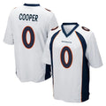 Perkns D.Broncos #0 Jonathon Cooper Player White Game Stitched Jerseys
