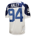 Perkns D.Cowboys 1994 #94 Charles Haley Mitchell & Ness White Authentic Throwback Retired Player Stitched Puhic Jersey