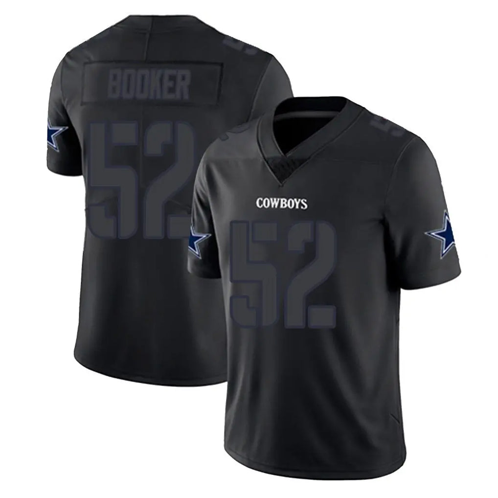 Perkns D.Cowboys #52 Tyler Booker Player Black Impact Limited Home Game Stitched Jerseys