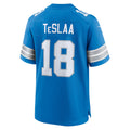 Perkns D.Lions #18 Isaac TeSlaa Blue Game Player Jersey