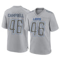 Perkns D.Lions #46 Jack Campbell Player Gray Atmosphere Fashion Home Game Stitched Jerseys