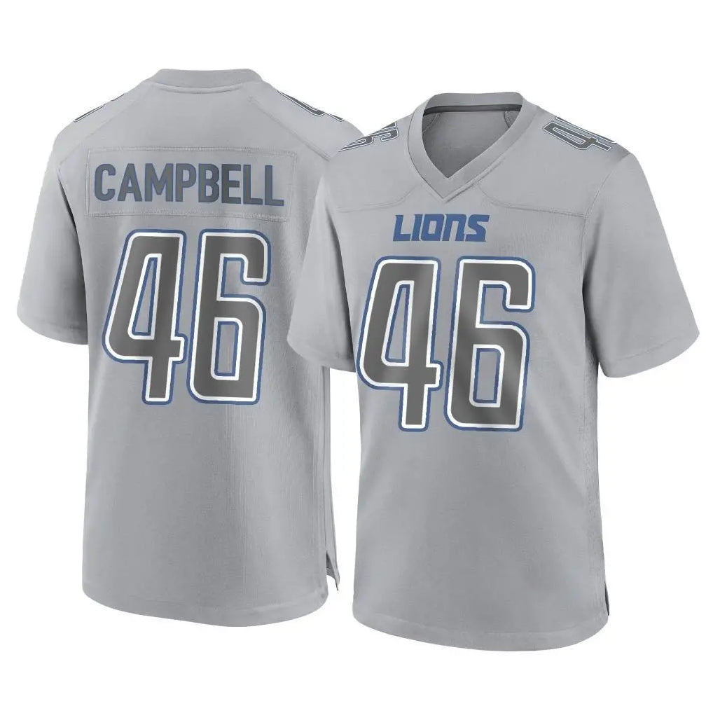Perkns D.Lions #46 Jack Campbell Player Gray Atmosphere Fashion Home Game Stitched Jerseys