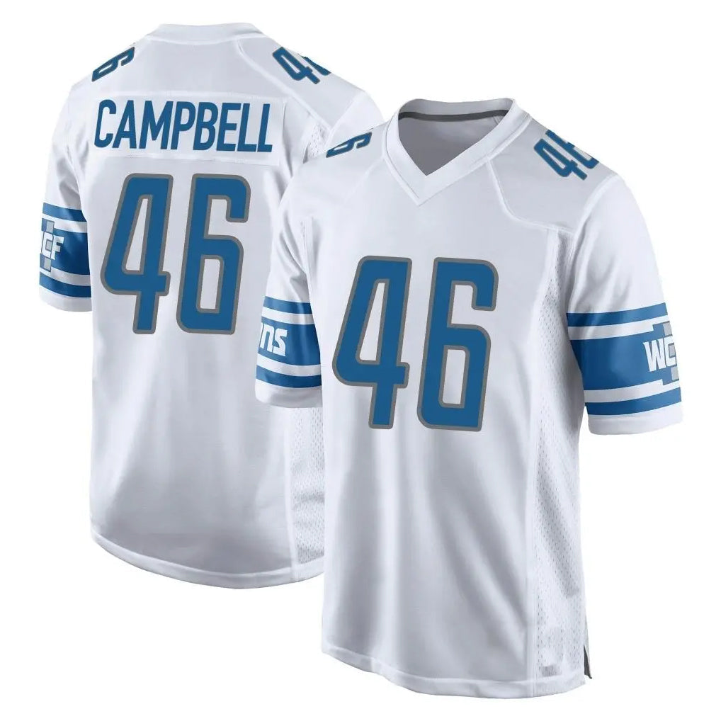 Perkns D.Lions #46 Jack Campbell Player White Home Game Stitched Jerseys