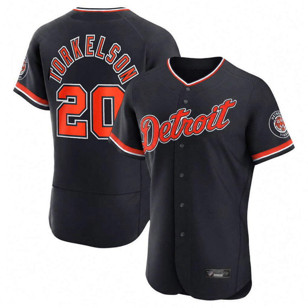 Perkns D.Tigers #20 Spencer Torkelson Player Navy Limited Elite Home Game Stitched Jerseys