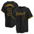 Perkns D.Tigers #3 Alan Trammell Player Black Snake Skin City Home Game Stitched Jerseys