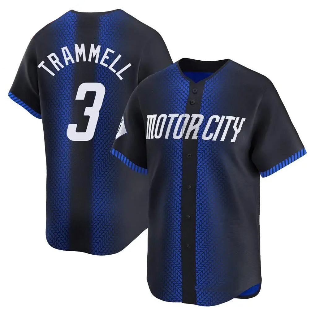 Perkns D.Tigers #3 Alan Trammell Player Navy City Connect Home Limited Stitched Jerseys
