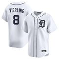 Perkns D.Tigers #8 Matt Vierling Player White Home Limited Stitched Jerseys