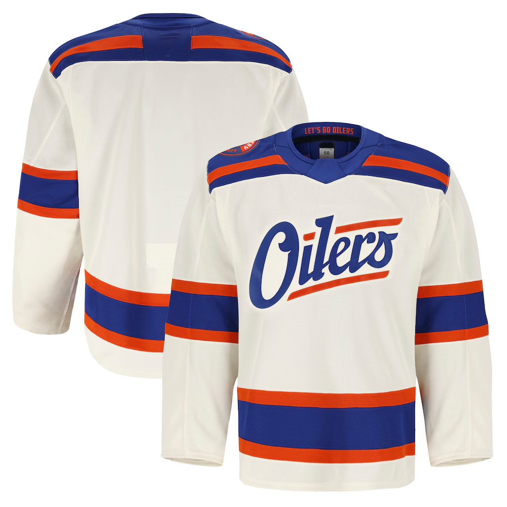 Perkns E.Oilers Light Beige Alternate Authentic Pro Jerseys
