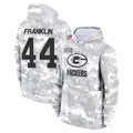 Perkns GB.Packers #44 Zaire Franklin Player Arctic Camo Salute to Service Hoodies Limited Game Stitched Jerseys