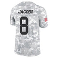 Perkns GB.Packers #8 Josh Jacobs Player Limited Arctic Camo Salute to Service Stitched Jerseys