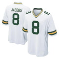 Perkns GB.Packers #8 Josh Jacobs Player White Home Game Stitched Jerseys